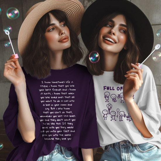 2 x  Life Philosophy Oversize T-Shirts