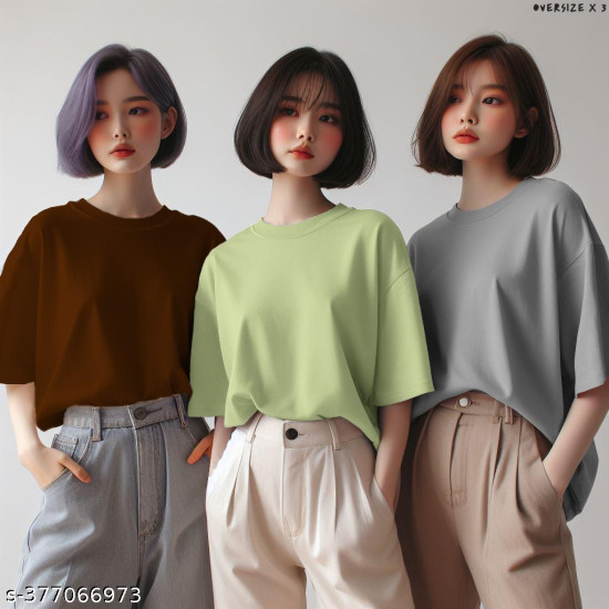 INFIRAX 3X combo Women Oversize T-shirts 